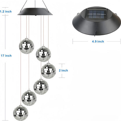 Skorter | Battery-Operated Mirror Ball Wind Chime Light