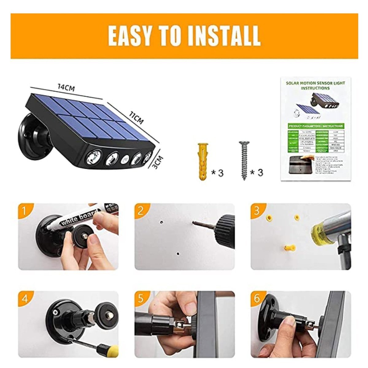 Skorter | Solar-powered motion sensor yard light