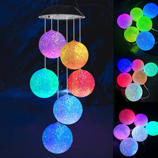 Skorter | LumiSphere - Colorful Sun Hanging Lamps – LED Sun Balls for Garden and Terrace, Decorative Outdoor Lighting