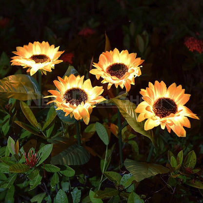 Skorter | Solar Powered Outdoor Sunflower Light Holder