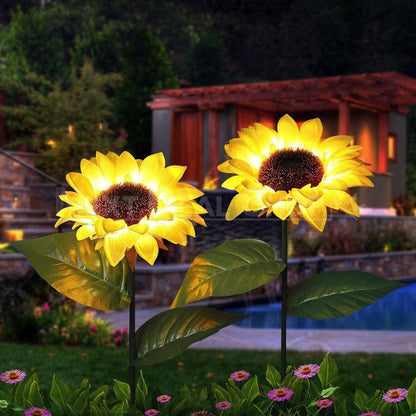 Skorter | Solar Powered Outdoor Sunflower Light Holder