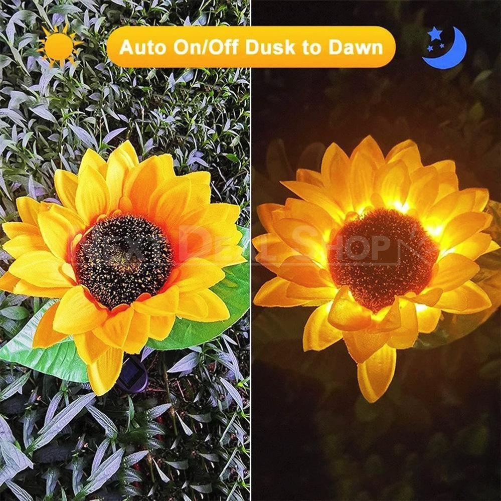 Skorter | Solar Powered Outdoor Sunflower Light Holder