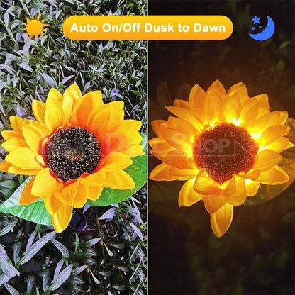 Skorter | Solar Powered Outdoor Sunflower Light Holder