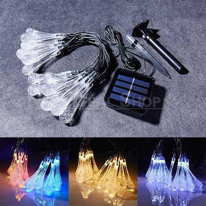 Skorter | Solar-powered raindrop light chain