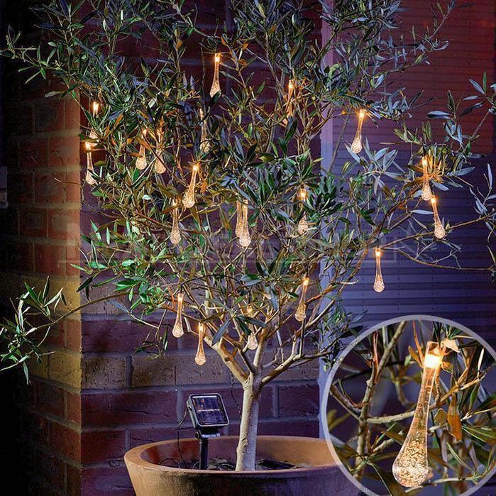 Skorter | Solar-powered raindrop light chain