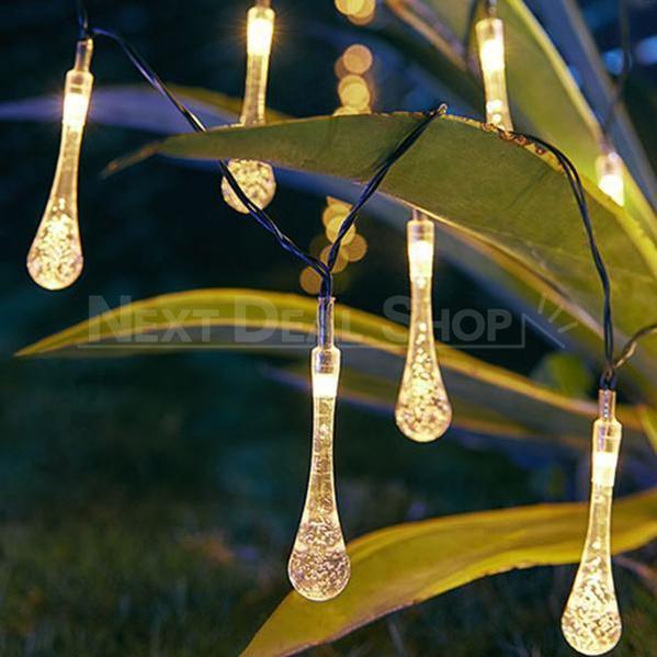 Skorter | Solar-powered raindrop light chain