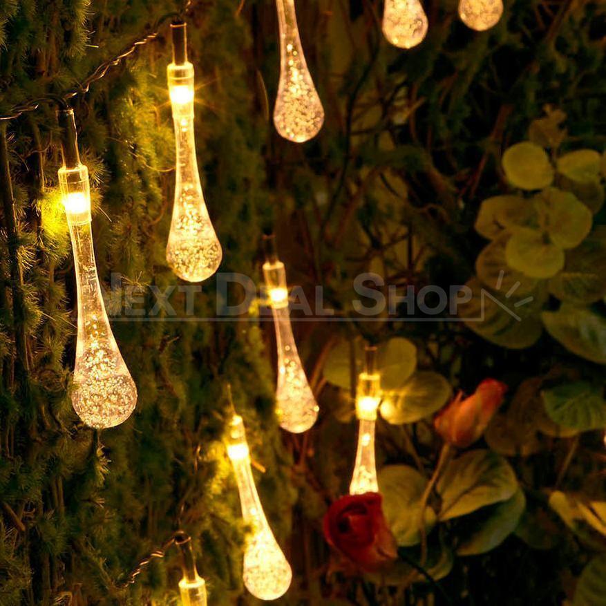 Skorter | Solar-powered raindrop light chain