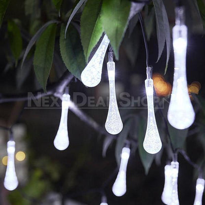 Skorter | Solar-powered raindrop light chain