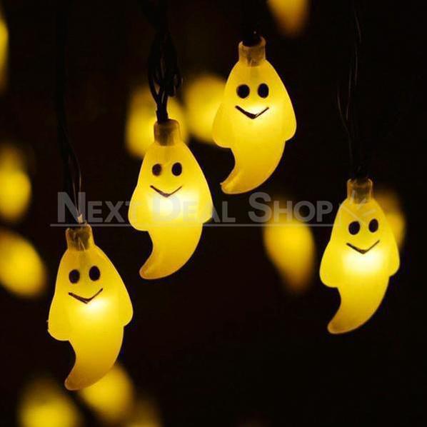 Skorter | Solar Powered Spooky Ghost String Lights