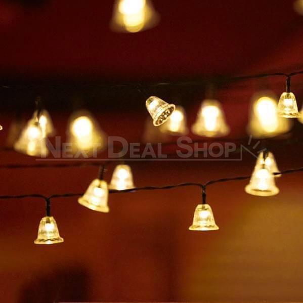 Skorter | Solar-powered warm white jingle bell spotlights