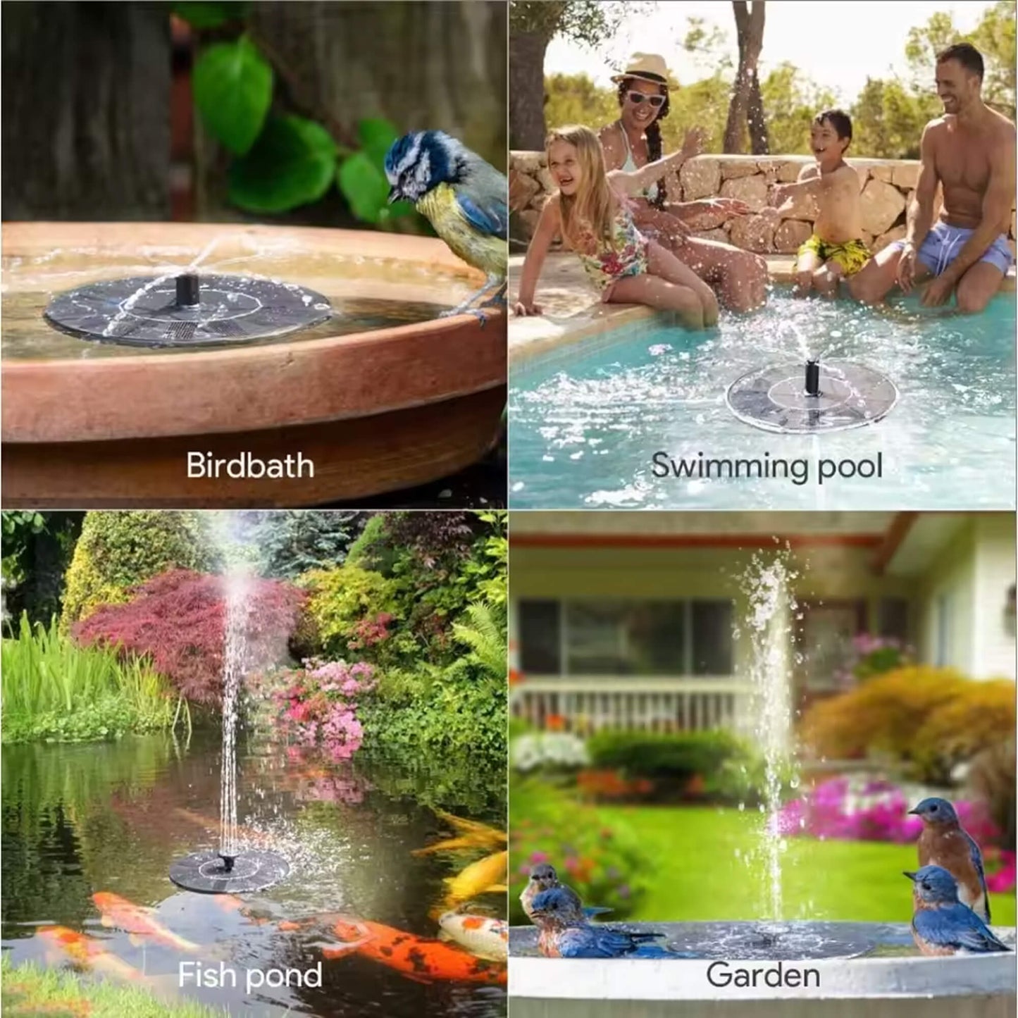 Skorter | Solar-Powered Water Fountain | Effortless Installation & Multiple Spray Patterns for Garden Ponds and Birdbaths