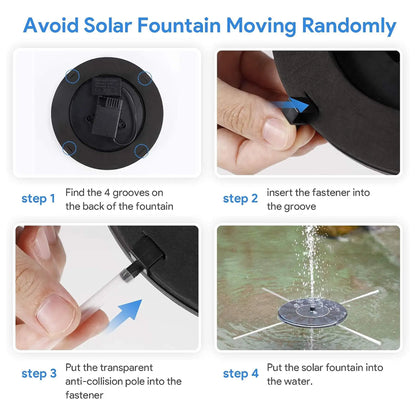 Skorter | Solar-Powered Water Fountain | Effortless Installation & Multiple Spray Patterns for Garden Ponds and Birdbaths