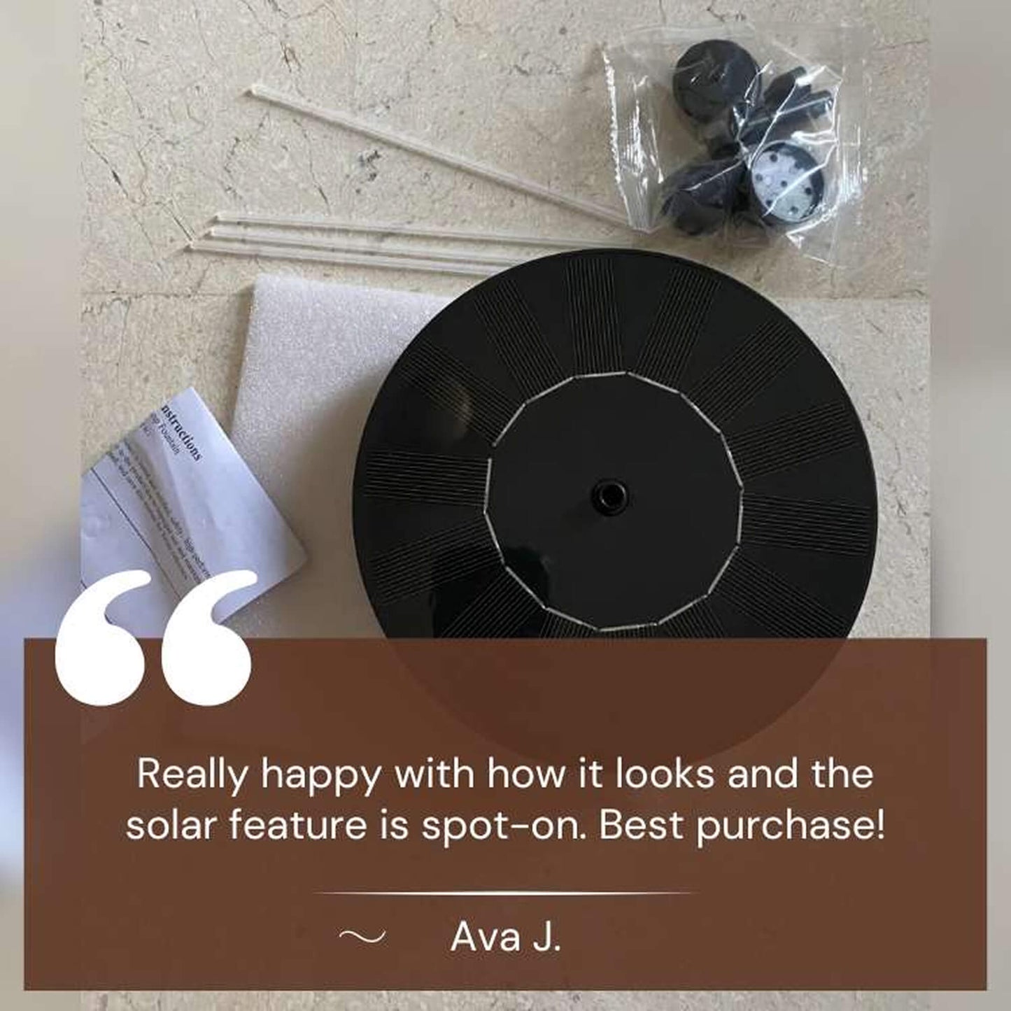 Skorter | Solar-Powered Water Fountain | Effortless Installation & Multiple Spray Patterns for Garden Ponds and Birdbaths