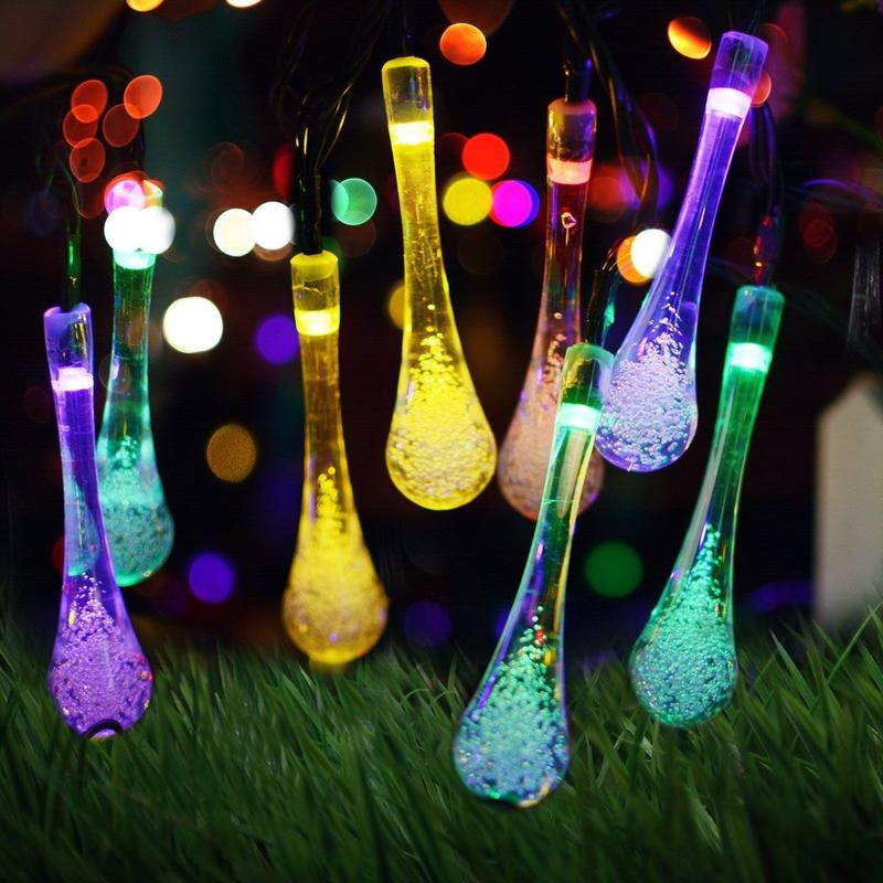 Skorter | Solar Water Droplet String Lights