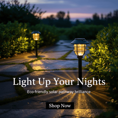 Skorter | Solar-powered LED Garden Path Lights for Safe & Decorative Outdoor Lighting (Set of 2)