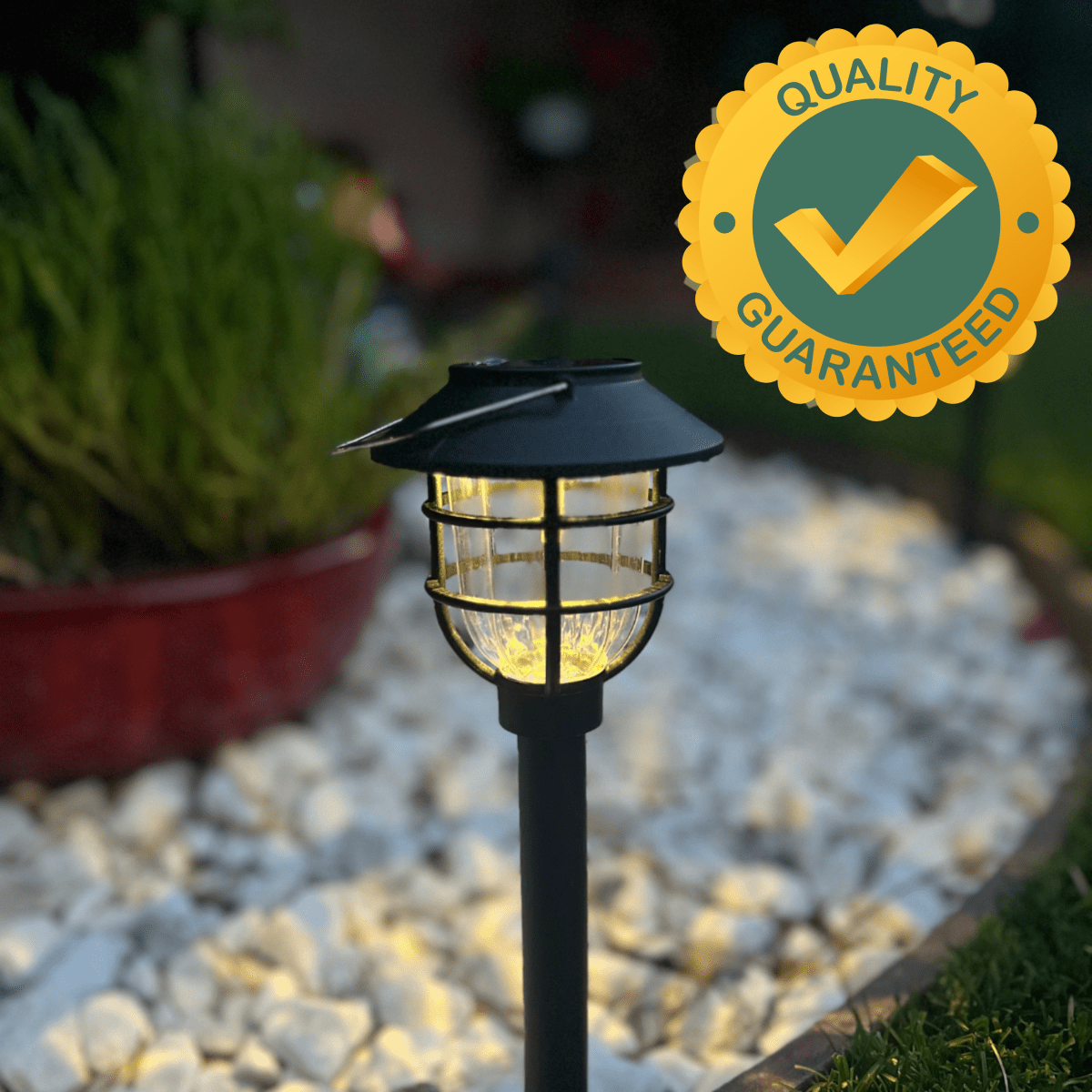 Skorter | Solar-powered LED Garden Path Lights for Safe & Decorative Outdoor Lighting (Set of 2)