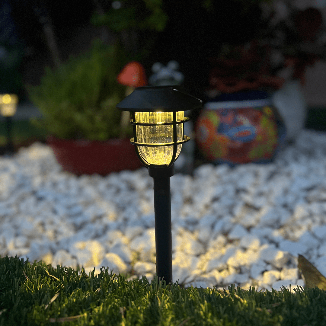 Skorter | Solar-powered LED Garden Path Lights for Safe & Decorative Outdoor Lighting (Set of 2)