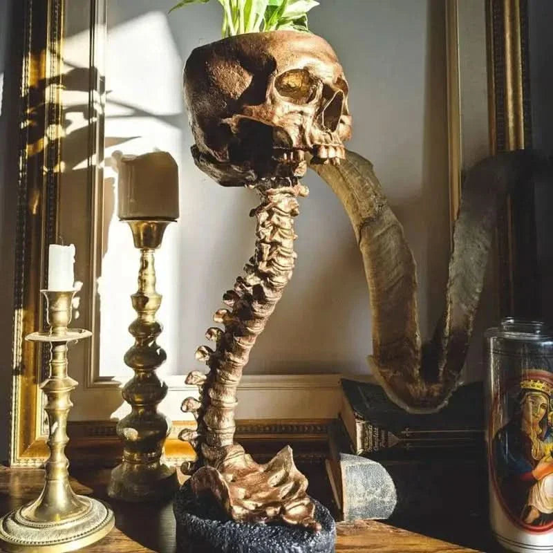 Skorter | BoneBloom | Planter with Skull and Spine