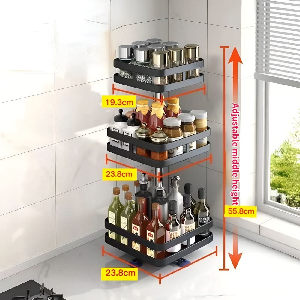 Skorter | 360° Rotating Spice Rack Organizer for Countertop