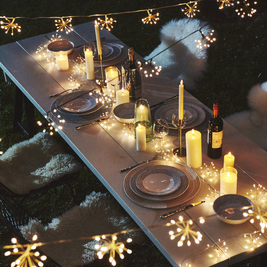 Skorter | Starburra – Copper Starburst String Lights with Warm White LEDs for Indoor & Outdoor Decoration