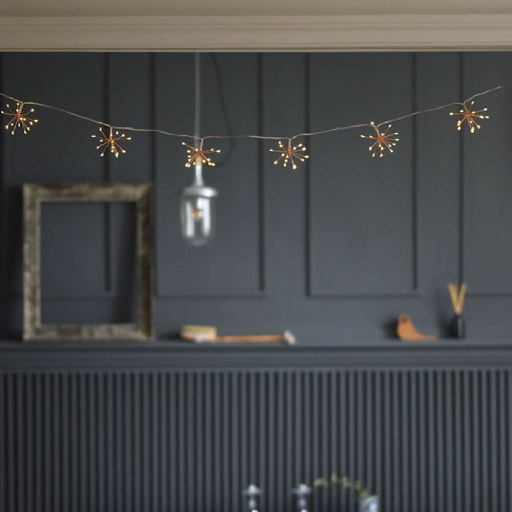 Skorter | Copper Starburst Fairy String Lights Indoor Outdoor