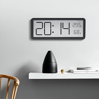 Skorter | Digital LED Wall Clock – Large Display with Temperature and Humidity