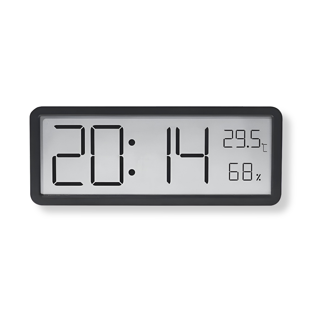 Skorter | Digital LED Wall Clock – Large Display with Temperature and Humidity