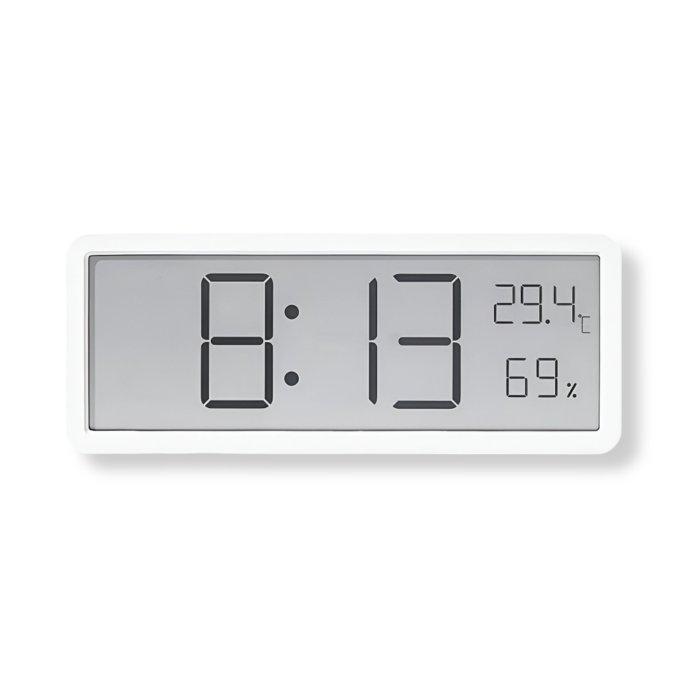 Skorter | Digital LED Wall Clock – Large Display with Temperature and Humidity