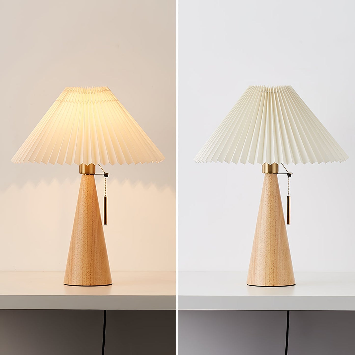 Skorter | AntiqueRadiance – Elegant Wood and Metal Table Lamp