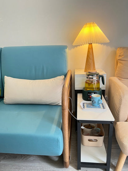 Skorter | AntiqueRadiance – Elegant Wood and Metal Table Lamp