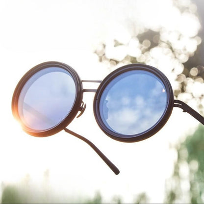 Skorter | VisionRound Polarized Sunglasses – Unisex Retro Design with Adjustable Light Filter