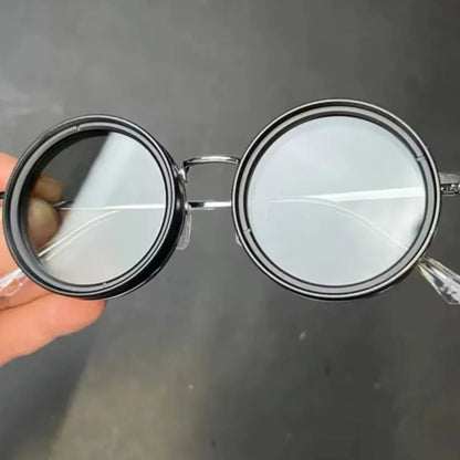 Skorter | VisionRound Polarized Sunglasses – Unisex Retro Design with Adjustable Light Filter