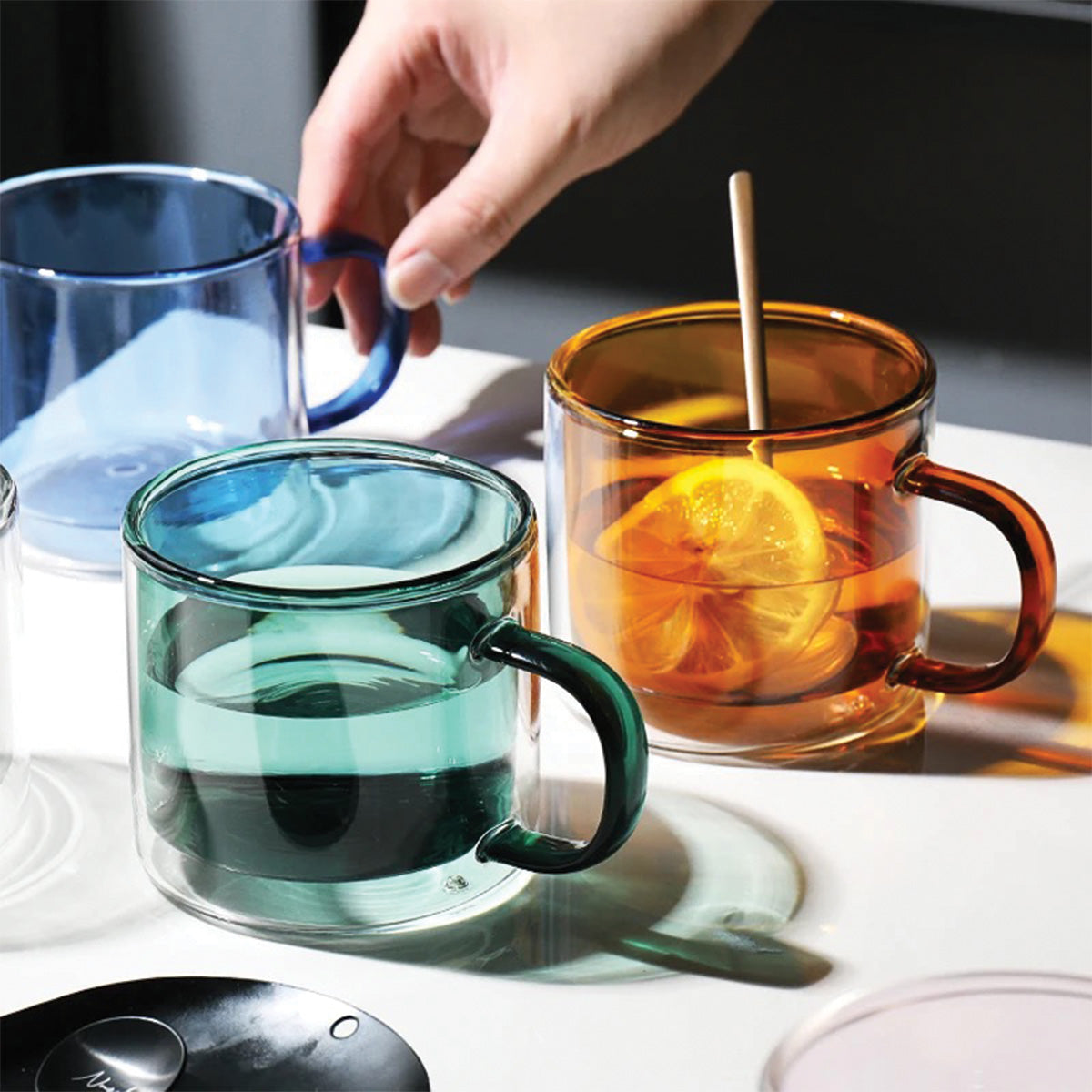 Skorter | DoublyMug | Tinted glass mug for hot beverages