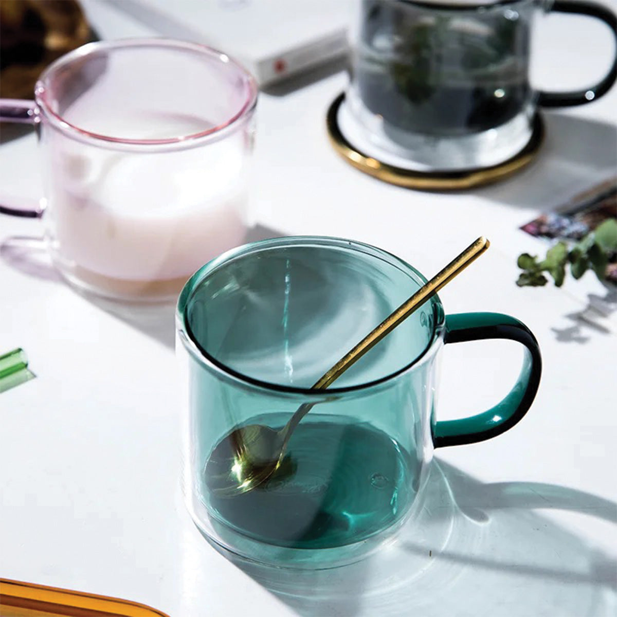 Skorter | DoublyMug | Tinted glass mug for hot beverages