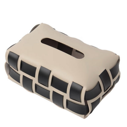 Skorter | Braided Vegan Leather Tissue Holder