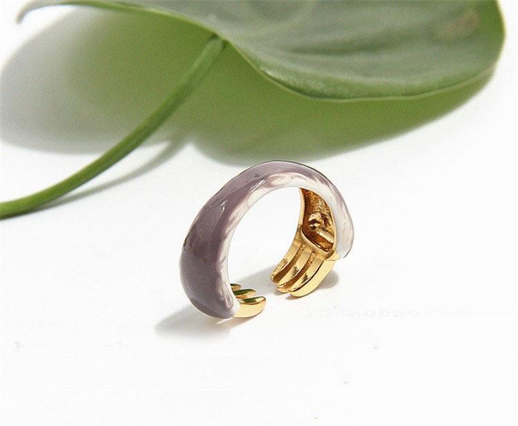 Skorter | Colorful Frog Design 3 Pieces Enamel Rings Set