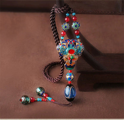 Skorter | Ethnic Style Sweater Chain, Long Hanging Ornament, Clothing Pendant, Accessories, Cloisonne Chain