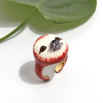 Skorter | Colorful Frog Design 3 Pieces Enamel Rings Set