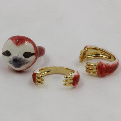 Skorter | Colorful Frog Design 3 Pieces Enamel Rings Set