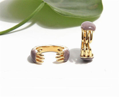 Skorter | Colorful Frog Design 3 Pieces Enamel Rings Set