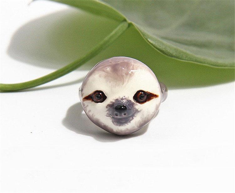 Skorter | Colorful Frog Design 3 Pieces Enamel Rings Set