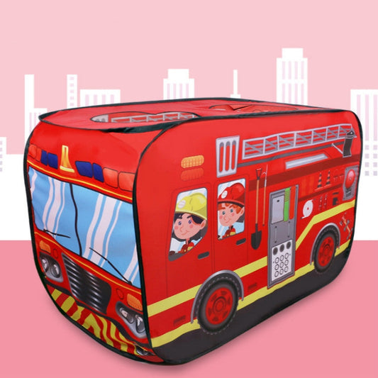 Skorter | Children Toy Tent Cloth Fire Truck Police Car School Bus Game House(Fire Truck)