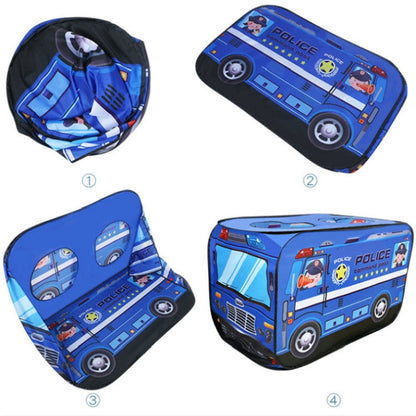 Skorter | Children Toy Tent Cloth Fire Truck Police Car School Bus Game House(Police Car)