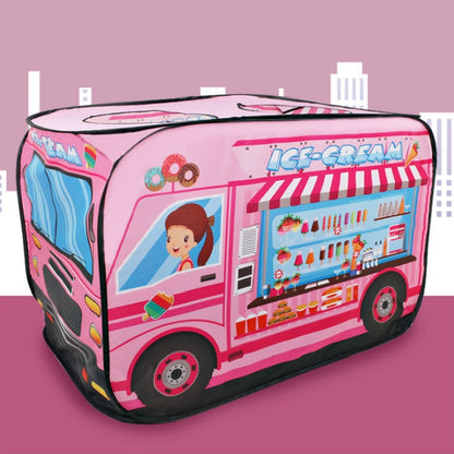 Skorter | Children Toy Tent Cloth Fire Truck Police Car School Bus Game House(Ice Cream Truck)