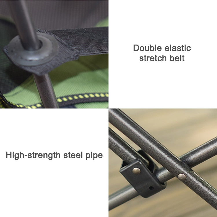 Skorter | Portable Outdoor Folding Recliner Wild Fishing Camping Leisure Stool Stainless Steel Folding Beach Chair Furniture(Green)