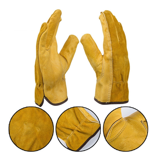 Skorter | 2 Pairs Motorcycle Gloves Riding Gloves Garden Labor Protection Safety Gloves, SIZE:L