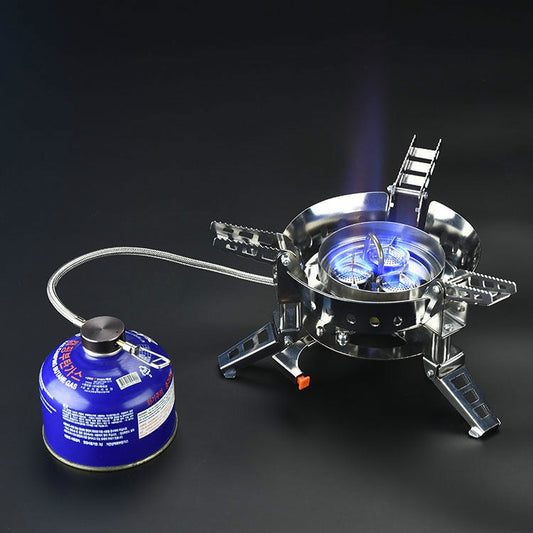 Skorter | Outdoor Camping Windproof Stove Portable Gas Stove Split Mini Stove Cookware