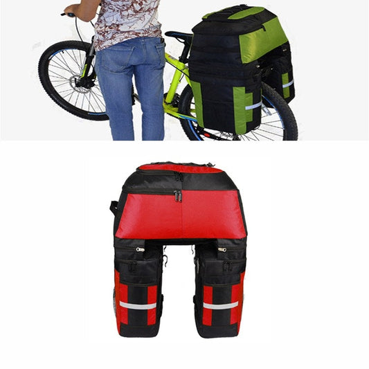 Skorter | Mountain Bike Bicycle Rear Shelf Bag Camel Bag(Black Red)