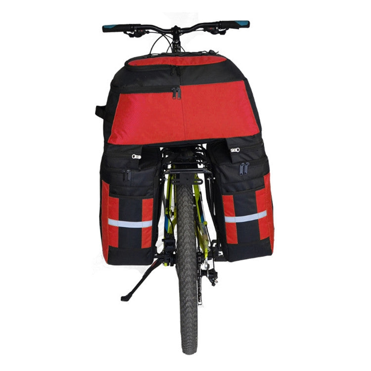Skorter | Mountain Bike Bicycle Rear Shelf Bag Camel Bag(Black Red)