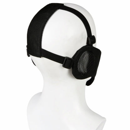 Skorter | WoSporT Half Face Metal Net Field  Ear Protection Outdoor Cycling Steel Mask(Jungle Digital)